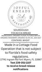 Focaccia w/Rosemary Sourdough